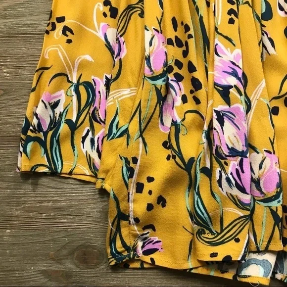 Free People Bella Printed Tunic in Yellow Combo - Picture 7 of 9